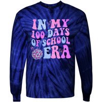 In My 100 Days Of School Era Retro Disco 100th Day Of School Tie-Dye Long Sleeve Shirt