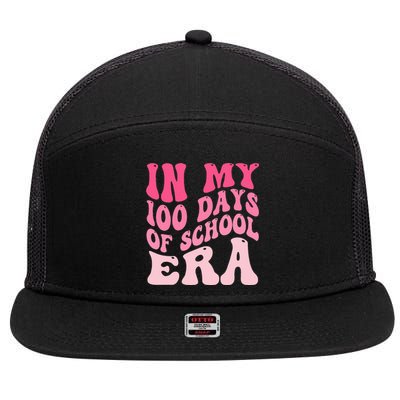 In My 100 Days Of School Era Teacher 100 Days Of School 7 Panel Mesh Trucker Snapback Hat