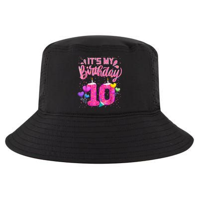 It's My 10th Birthday Doughnut Happy 10 Years Old Girl K.i.d.s Cool Comfort Performance Bucket Hat
