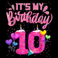 It's My 10th Birthday Doughnut Happy 10 Years Old Girl K.i.d.s City Backpack