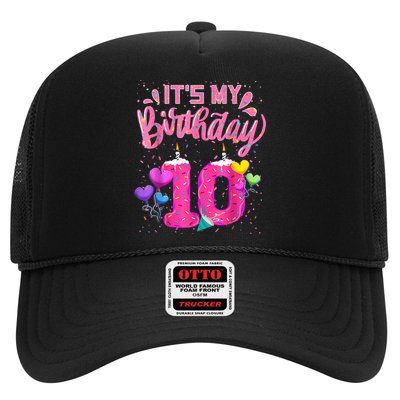 It's My 10th Birthday Doughnut Happy 10 Years Old Girl K.i.d.s Trucker Hat