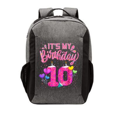 It's My 10th Birthday Doughnut Happy 10 Years Old Girl K.i.d.s Vector Backpack