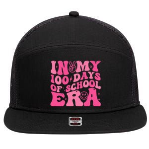 In My 100 Days Of School Era Teacher 100 Days Of School 7 Panel Mesh Trucker Snapback Hat