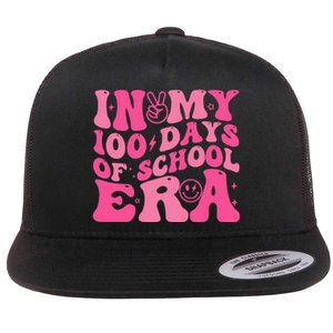 In My 100 Days Of School Era Teacher 100 Days Of School Flat Bill Trucker Hat