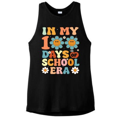 In My 100 Days Of School Era Retro 100th Day Of School Ladies PosiCharge Tri-Blend Wicking Tank