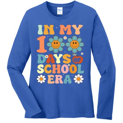 In My 100 Days Of School Era Retro 100th Day Of School Ladies Long Sleeve Shirt