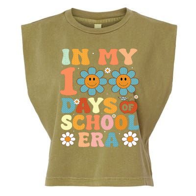 In My 100 Days Of School Era Retro 100th Day Of School Garment-Dyed Women's Muscle Tee