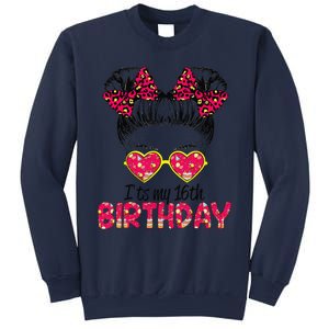 Its My 16th Birthday Messy Bun Womenns Sweatshirt