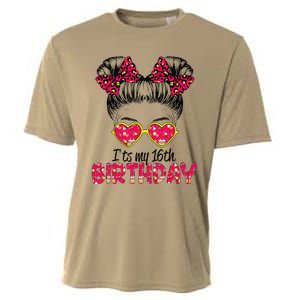 Its My 16th Birthday Messy Bun Womenns Cooling Performance Crew T-Shirt