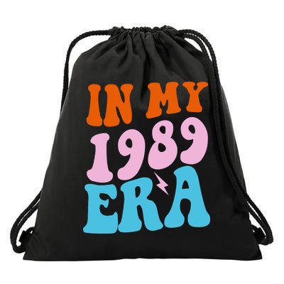 In My 1989 Era Groovy Retro Drawstring Bag