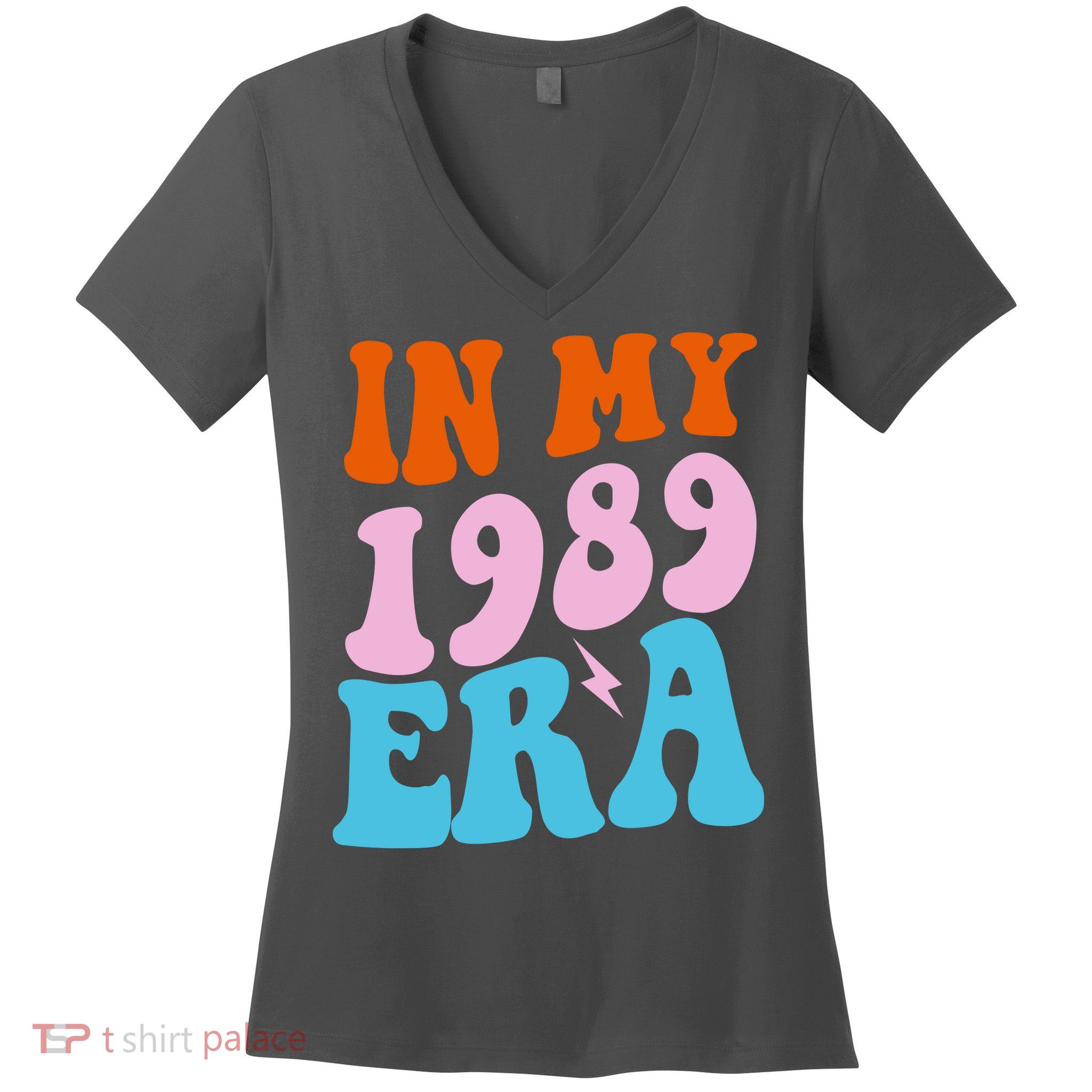 In My 1989 Era Groovy Retro Women's V-Neck T-Shirt