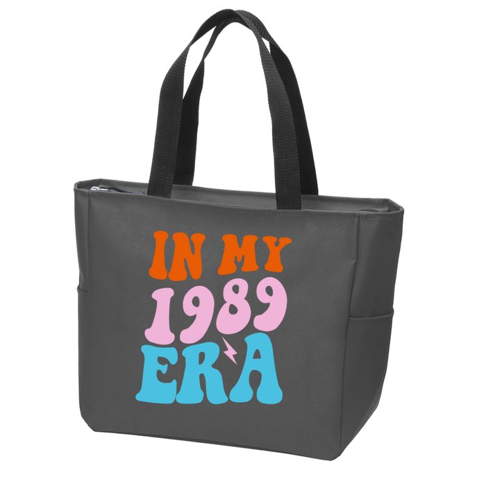 In My 1989 Era Groovy Retro Zip Tote Bag