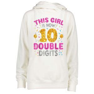 Its My 10th Birthday This Is Now 10th Years Old Womens Funnel Neck Pullover Hood