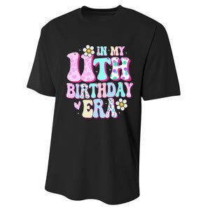 In My 11th Birthday Era Gifts Eleven Bday 11 Year Old Performance Sprint T-Shirt