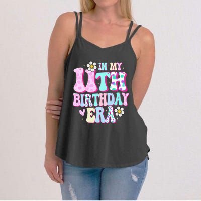 In My 11th Birthday Era Gifts Eleven Bday 11 Year Old Women's Strappy Tank