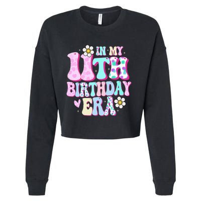 In My 11th Birthday Era Gifts Eleven Bday 11 Year Old Cropped Pullover Crew