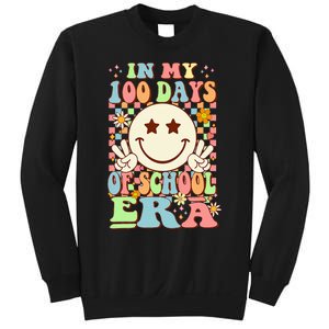 In My 100 Days Of School Era Retro Groovy 100th Day Teacher Sweatshirt