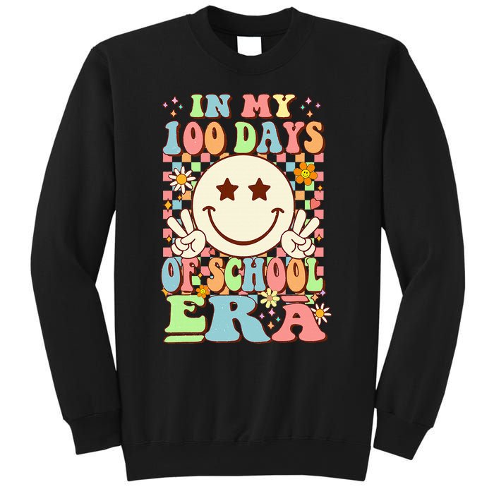 In My 100 Days Of School Era Retro Groovy 100th Day Teacher Sweatshirt