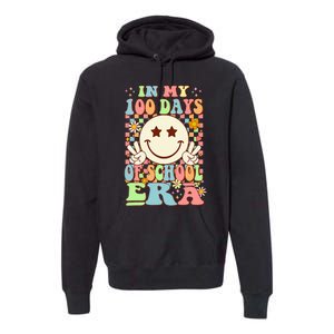 In My 100 Days Of School Era Retro Groovy 100th Day Teacher Premium Hoodie