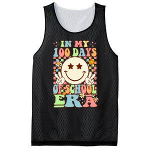 In My 100 Days Of School Era Retro Groovy 100th Day Teacher Mesh Reversible Basketball Jersey Tank