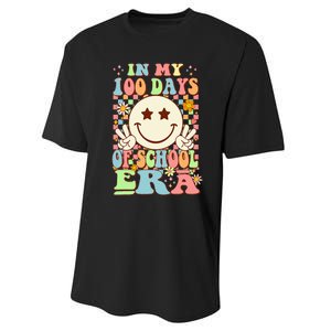 In My 100 Days Of School Era Retro Groovy 100th Day Teacher Performance Sprint T-Shirt