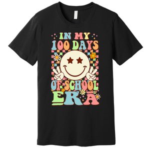 In My 100 Days Of School Era Retro Groovy 100th Day Teacher Premium T-Shirt