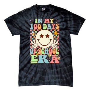 In My 100 Days Of School Era Retro Groovy 100th Day Teacher Tie-Dye T-Shirt