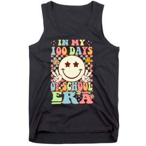 In My 100 Days Of School Era Retro Groovy 100th Day Teacher Tank Top