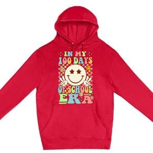 In My 100 Days Of School Era Retro Groovy 100th Day Teacher Premium Pullover Hoodie