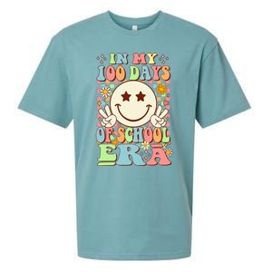 In My 100 Days Of School Era Retro Groovy 100th Day Teacher Sueded Cloud Jersey T-Shirt