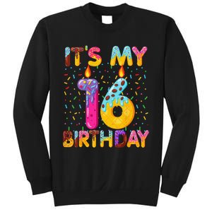 It's My 16th Birthday Sweet Donut 16 Years Old Funny Gift Sweatshirt