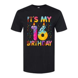 It's My 16th Birthday Sweet Donut 16 Years Old Funny Gift Softstyle CVC T-Shirt