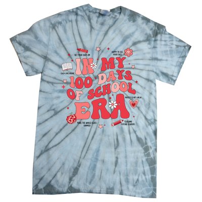 In My 100 Days Of School Era Retro Groovy 100th Day Teachers Tie-Dye T-Shirt