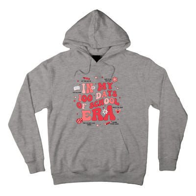 In My 100 Days Of School Era Retro Groovy 100th Day Teachers Tall Hoodie