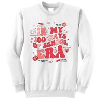 In My 100 Days Of School Era Retro Groovy 100th Day Teachers Sweatshirt