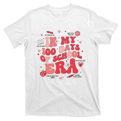 In My 100 Days Of School Era Retro Groovy 100th Day Teachers T-Shirt