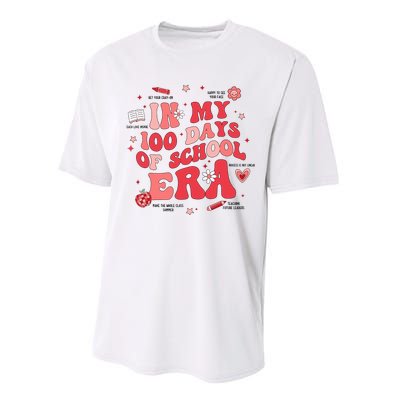 In My 100 Days Of School Era Retro Groovy 100th Day Teachers Performance Sprint T-Shirt