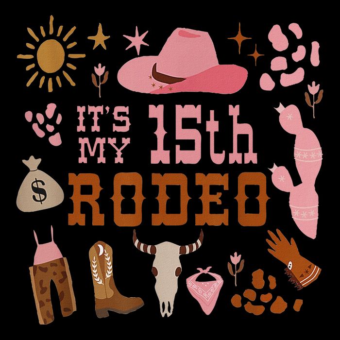 ItS My 15 Year Old 15th Birthday Rodeo Cowgirl Womens T-Shirt