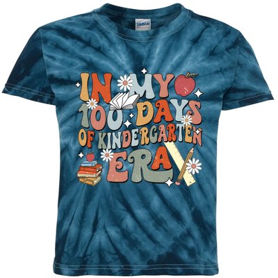 In My 100 Days Of Kindergarten Era Kids Tie-Dye T-Shirt