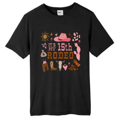 Its My 15 Year Old 15th Birthday Rodeo Cowgirl Tall Fusion ChromaSoft Performance T-Shirt