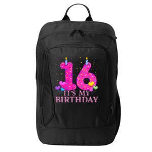 It's My 16th Birthday Sweet donut Happy 16 Year Old City Backpack