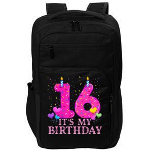 It's My 16th Birthday Sweet donut Happy 16 Year Old Impact Tech Backpack