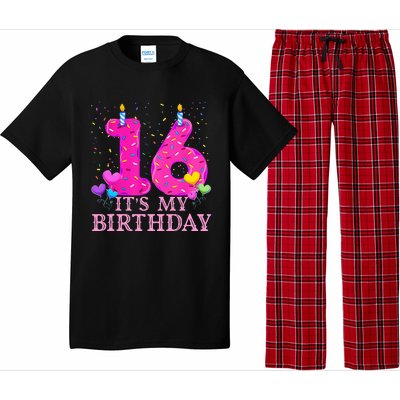 It's My 16th Birthday Sweet donut Happy 16 Year Old Pajama Set