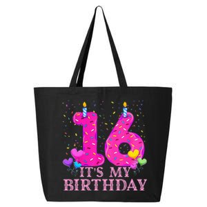 It's My 16th Birthday Sweet donut Happy 16 Year Old 25L Jumbo Tote