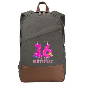 It's My 16th Birthday Sweet donut Happy 16 Year Old Cotton Canvas Backpack