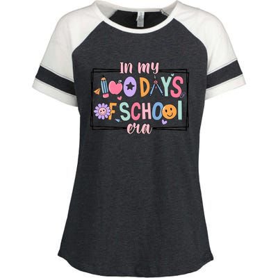 In My 100 Days Of School Era Back To School Enza Ladies Jersey Colorblock Tee