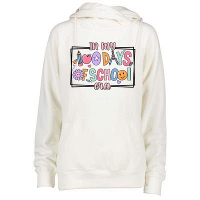 In My 100 Days Of School Era Back To School Womens Funnel Neck Pullover Hood