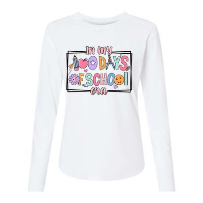 In My 100 Days Of School Era Back To School Womens Cotton Relaxed Long Sleeve T-Shirt