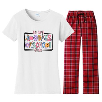 In My 100 Days Of School Era Back To School Women's Flannel Pajama Set