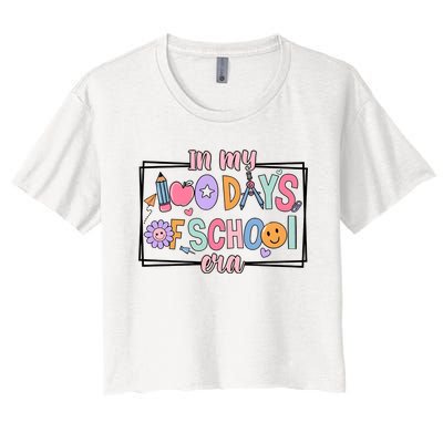 In My 100 Days Of School Era Back To School Women's Crop Top Tee